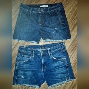 Joe's Jeans & Citizen of Humanity Blue Jean Shorts Distressed Size 27 BUNDLE